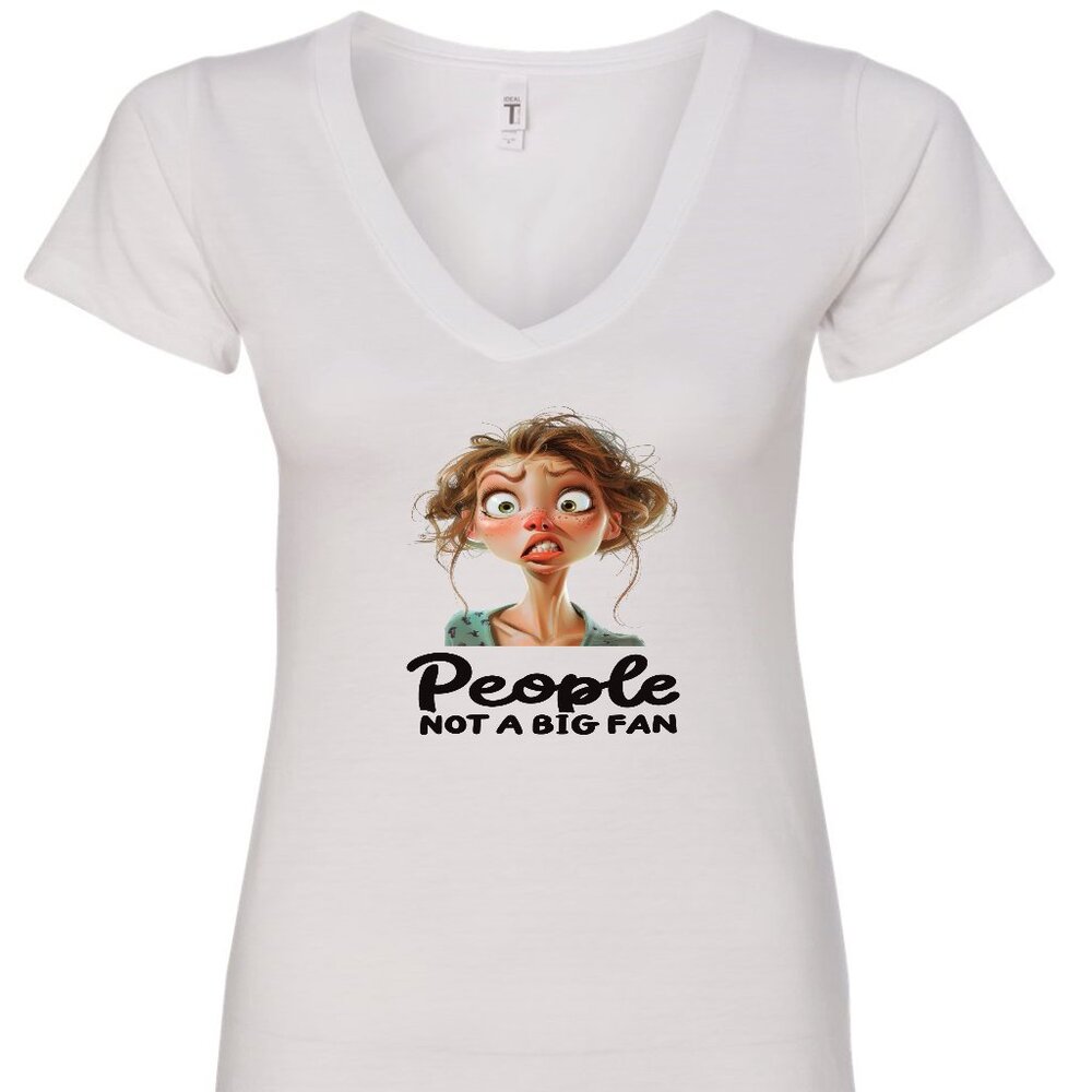 People Not A Big Fan V-Neck T-Shirt